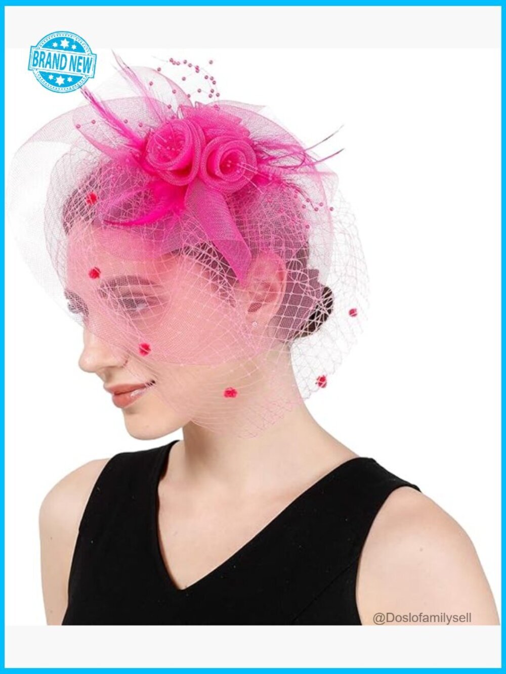 Fascinator Hat for Tea Party Wedding Derby Headband, 1920s Cocktail Headwear